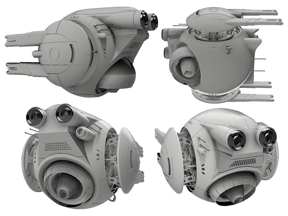 OBLIVION Defender DRONE STL file set for 3D printing 3D print model_3