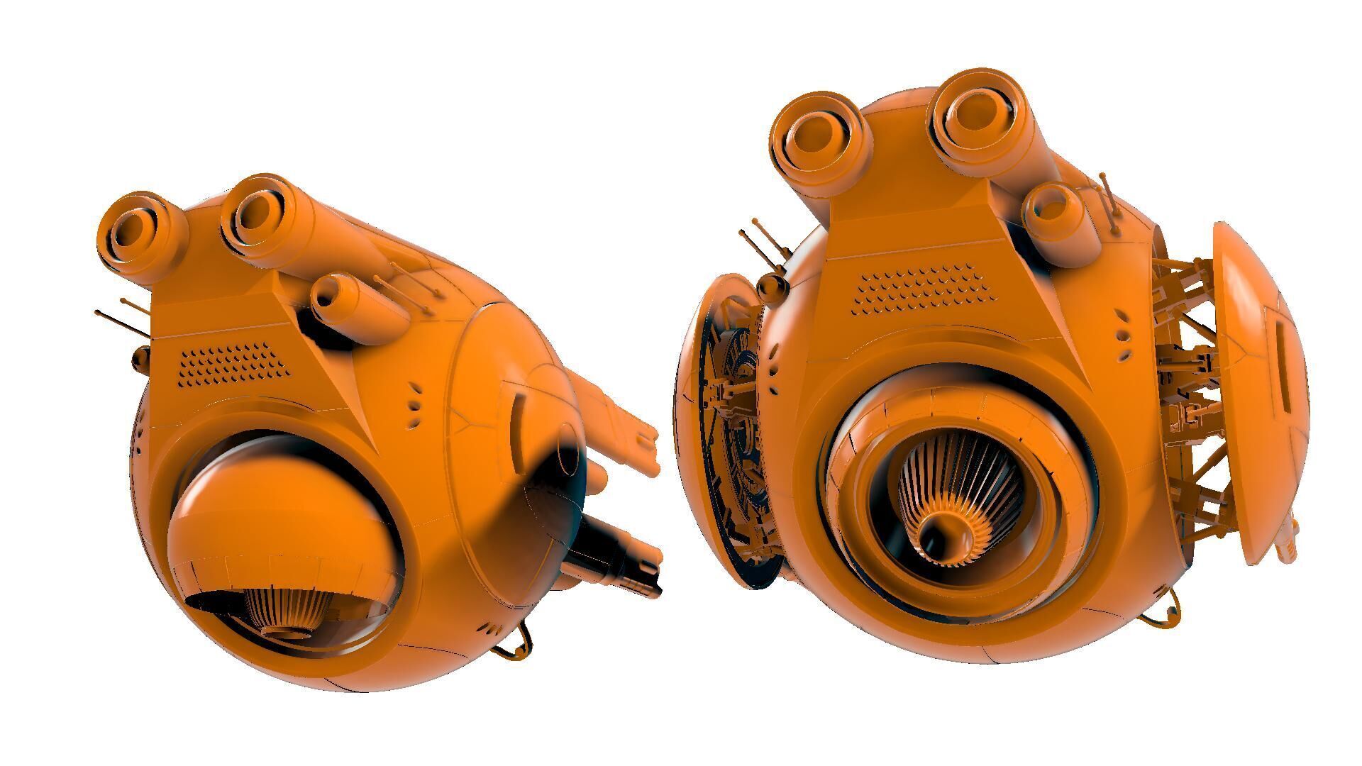 OBLIVION Defender DRONE STL file set for 3D printing 3D print model_13