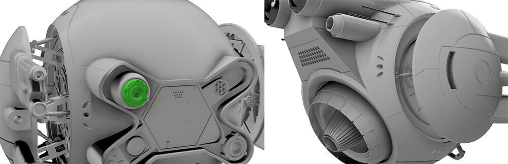 OBLIVION Defender DRONE STL file set for 3D printing 3D print model_8