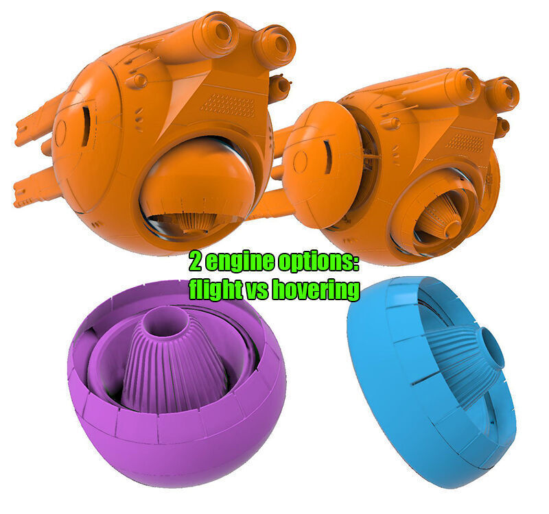 OBLIVION Defender DRONE STL file set for 3D printing 3D print model_16