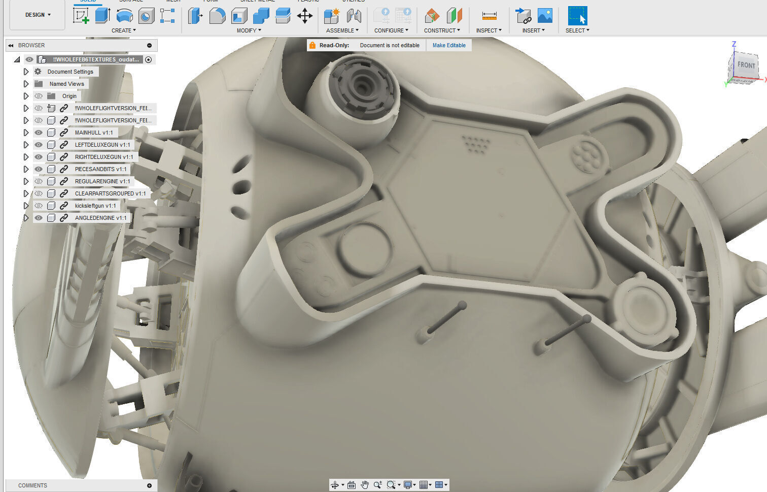 OBLIVION Defender DRONE STL file set for 3D printing 3D print model_28