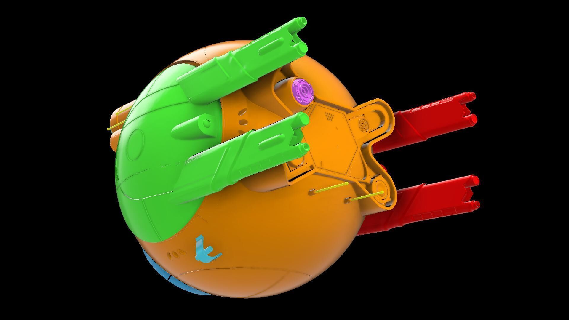 OBLIVION Defender DRONE STL file set for 3D printing 3D print model_10