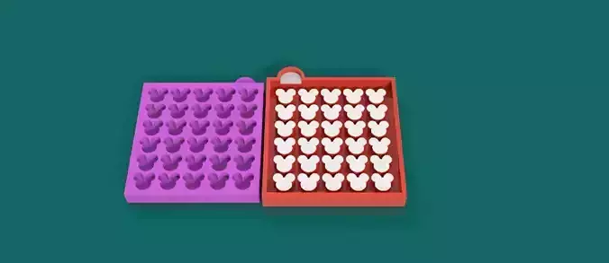 Wax Melt Mold Mickey Inspired Shape candy fondant  3D print model