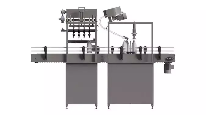 Advanced 3D Design of Filling and Capping Machine