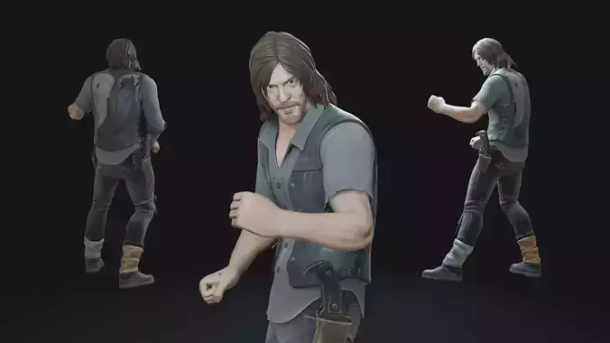 Daryl Dixon Animation-Ready Survivor