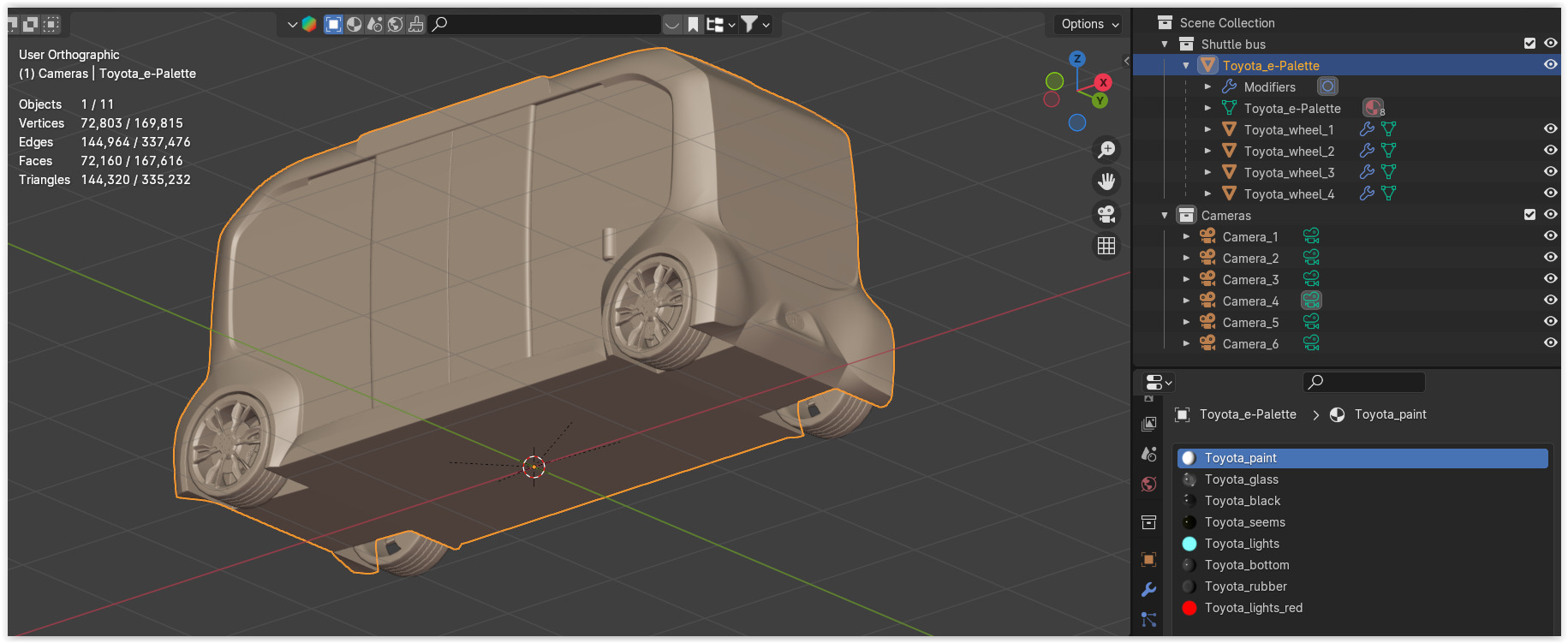 Toyota e-Palette exterior 3D model_10