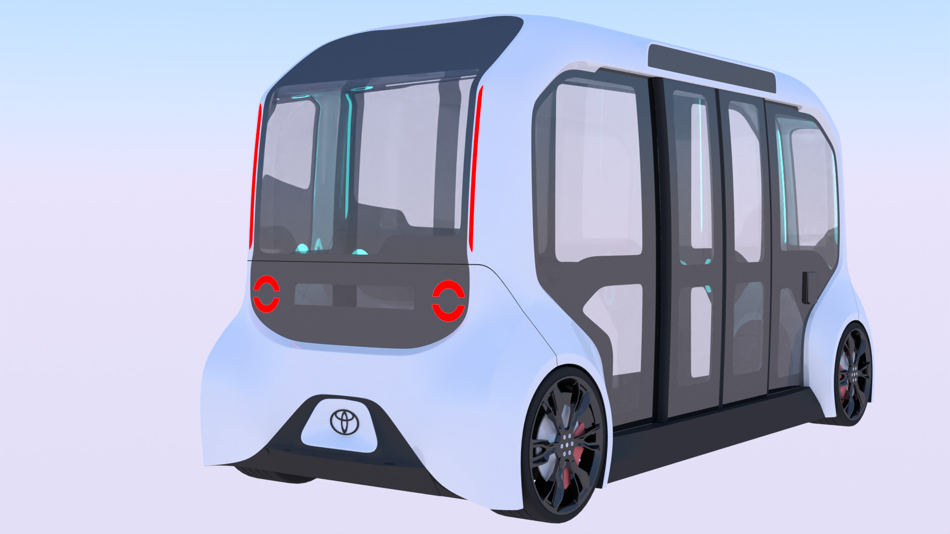 Toyota e-Palette exterior 3D model_4