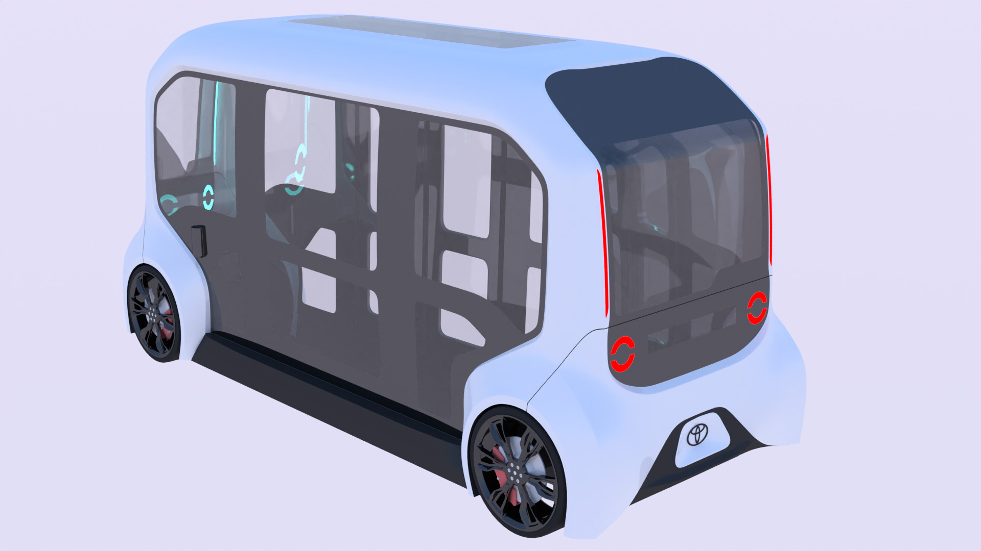 Toyota e-Palette exterior 3D model_8