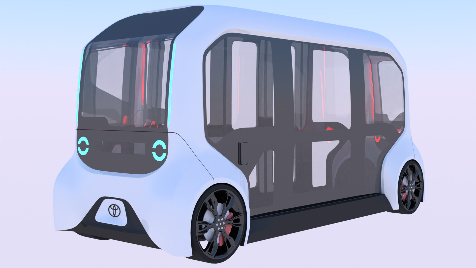 Toyota e-Palette exterior 3D model_7