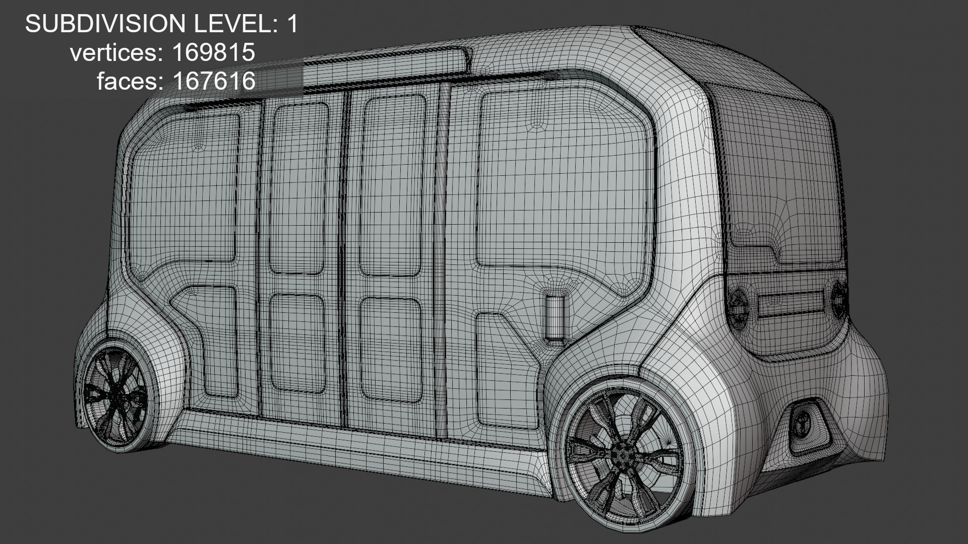 Toyota e-Palette exterior 3D model_2