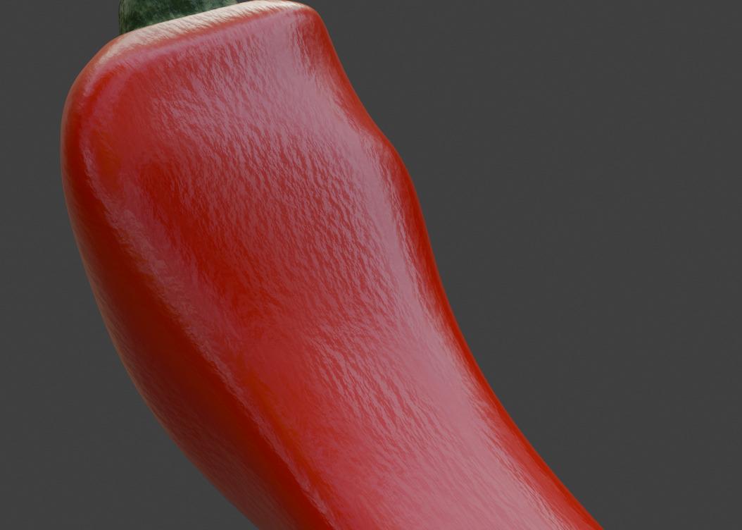 Peppers Low-poly 3D model_5