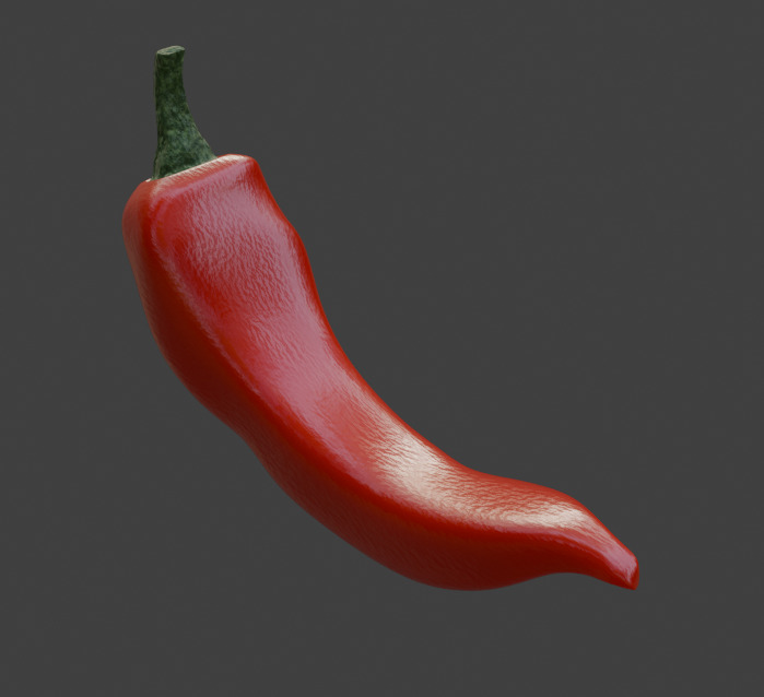 Peppers Low-poly 3D model_4