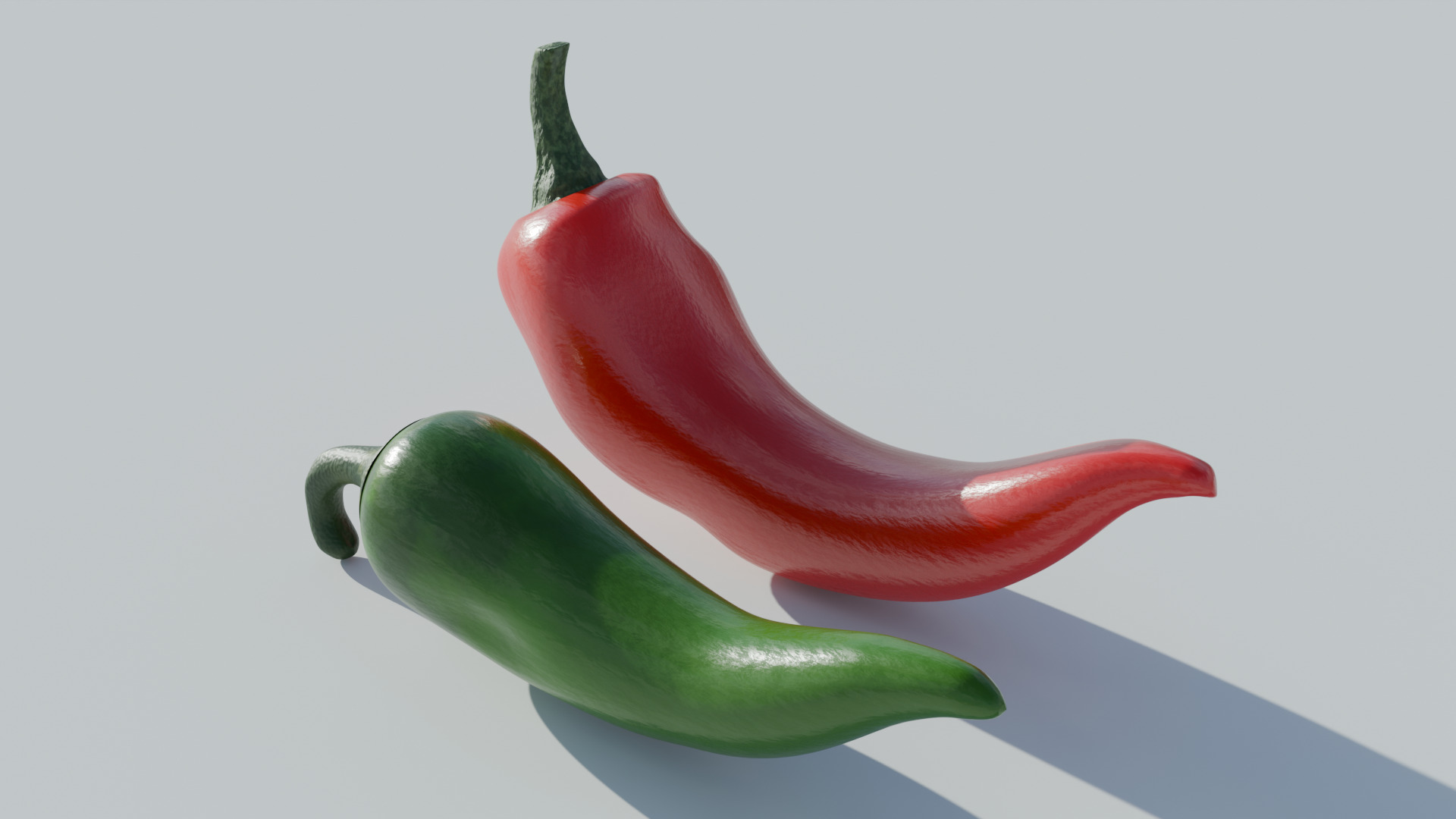 Peppers Low-poly 3D model_1