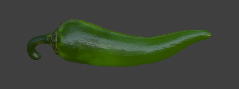 Peppers Low-poly 3D model_8