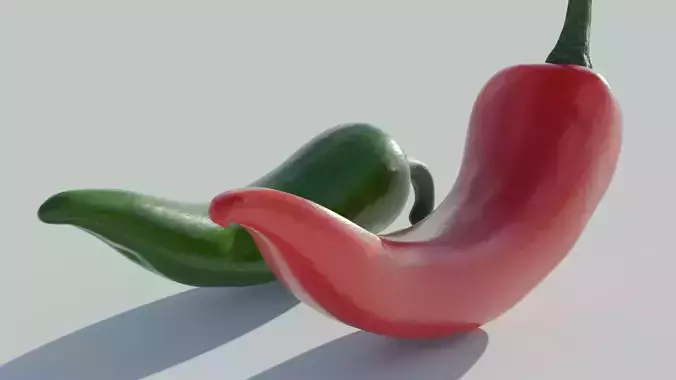 Peppers Low-poly 3D model