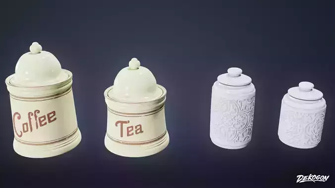 SUBURBS - Kitchen Containers 01 - LOW POLY AND NANITE