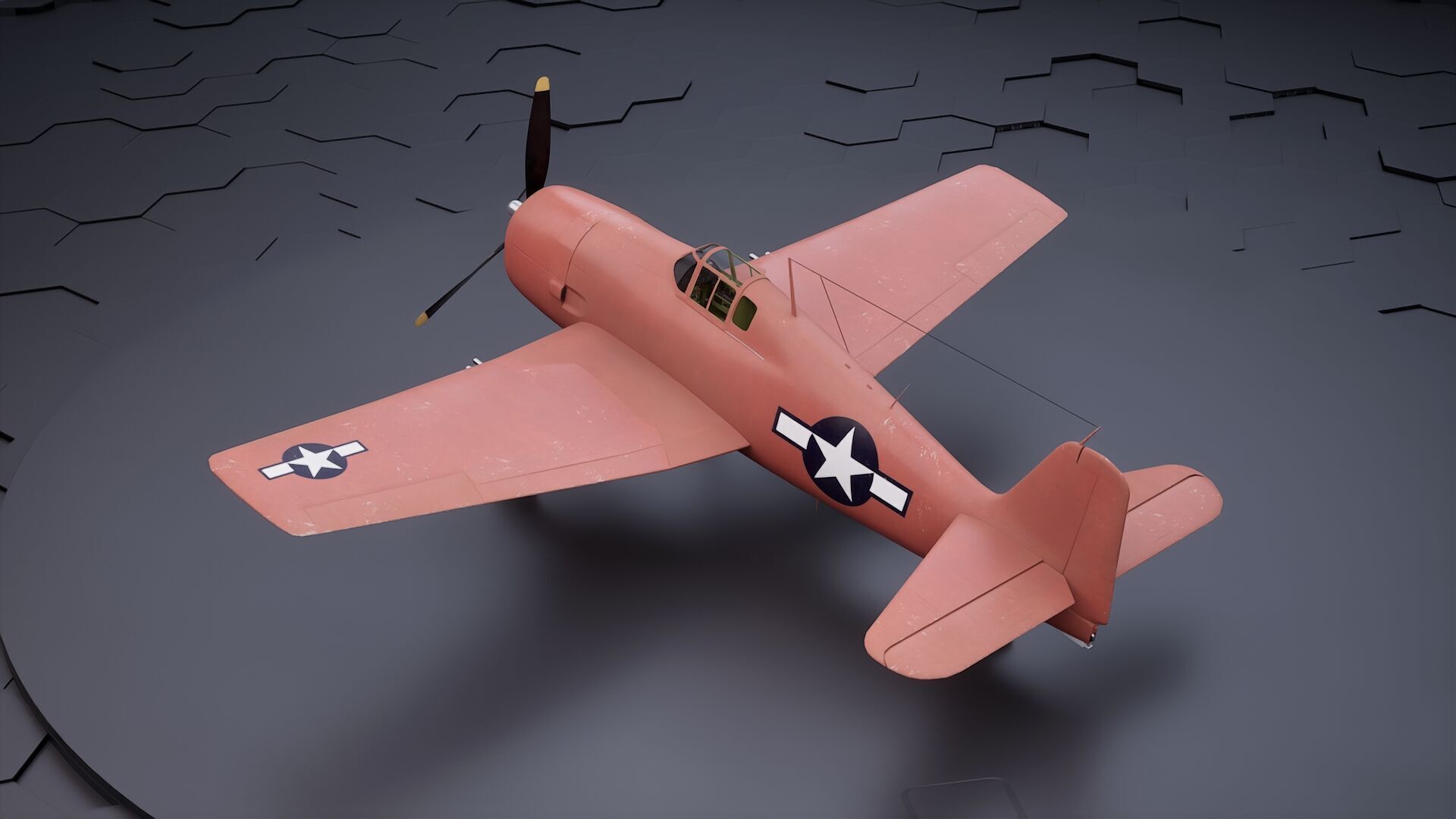 Grumman F6F Hellcat - Highpoly I Multiple Livery 3D model_32