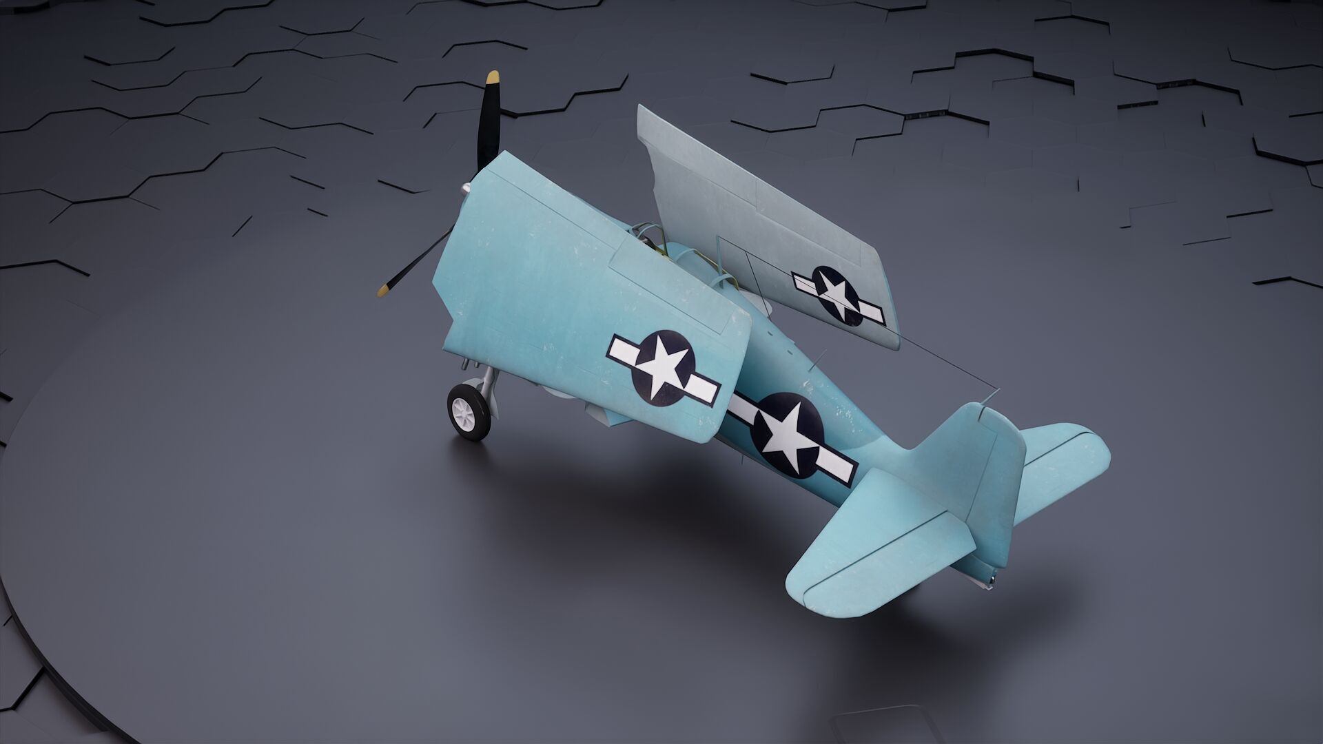 Grumman F6F Hellcat - Highpoly I Multiple Livery 3D model_1