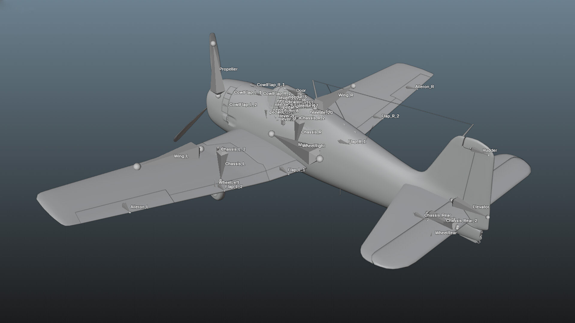 Grumman F6F Hellcat - Highpoly I Multiple Livery 3D model_14