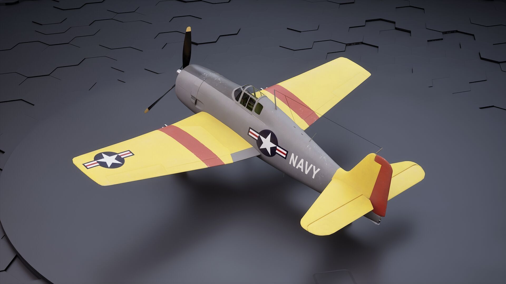Grumman F6F Hellcat - Highpoly I Multiple Livery 3D model_33