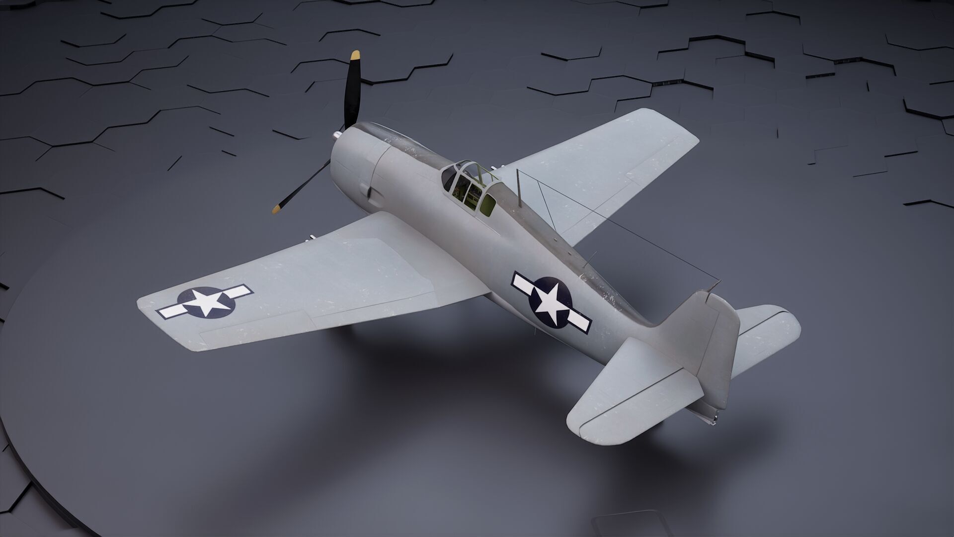 Grumman F6F Hellcat - Highpoly I Multiple Livery 3D model_25