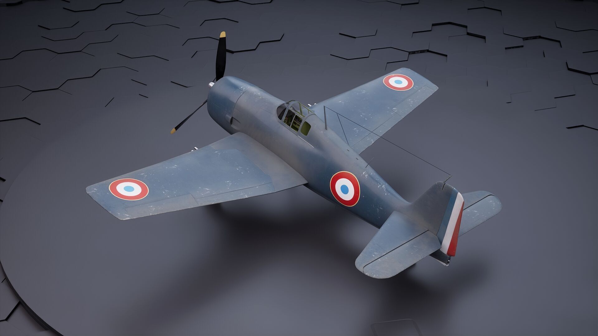 Grumman F6F Hellcat - Highpoly I Multiple Livery 3D model_24