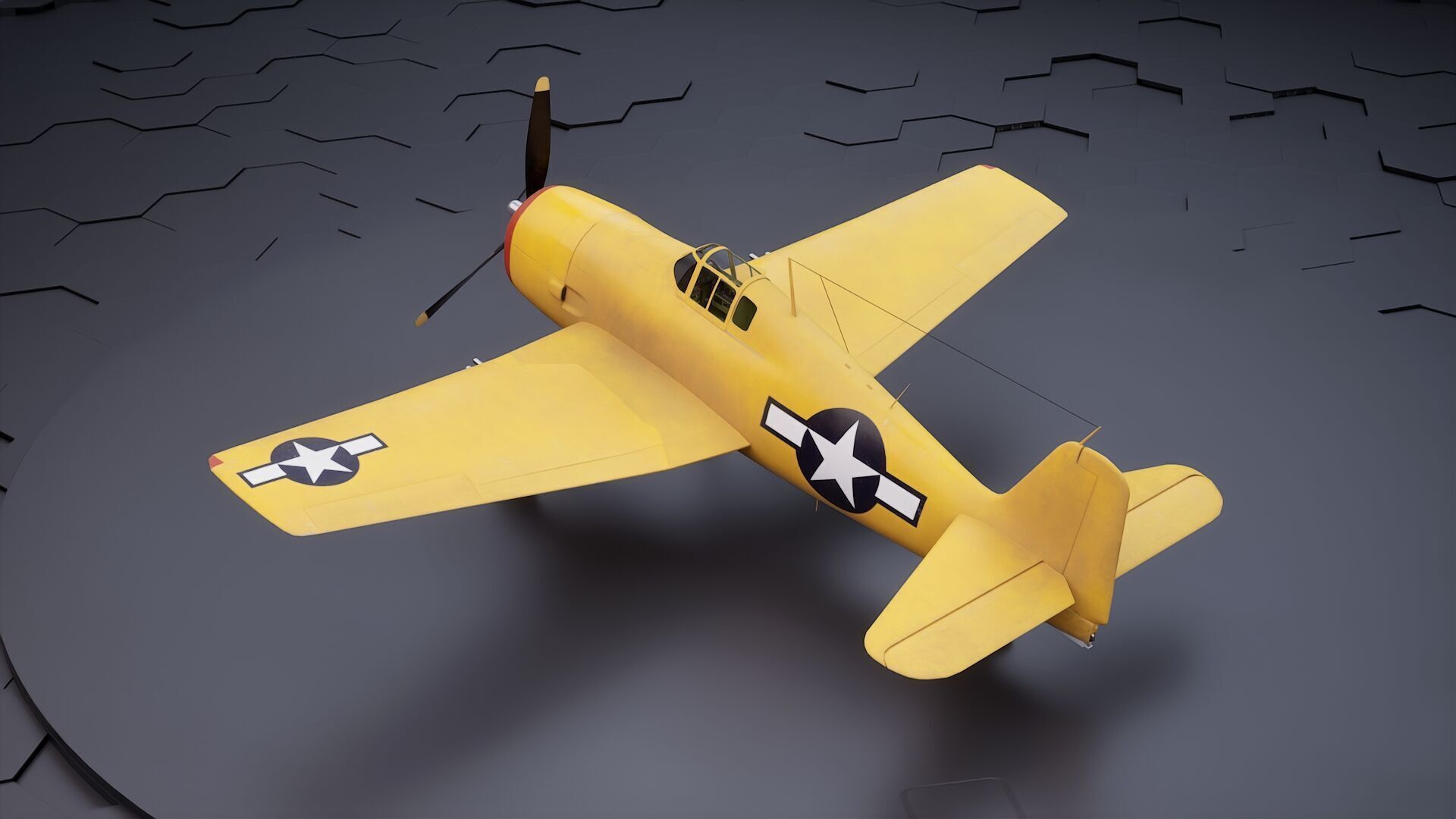 Grumman F6F Hellcat - Highpoly I Multiple Livery 3D model_31