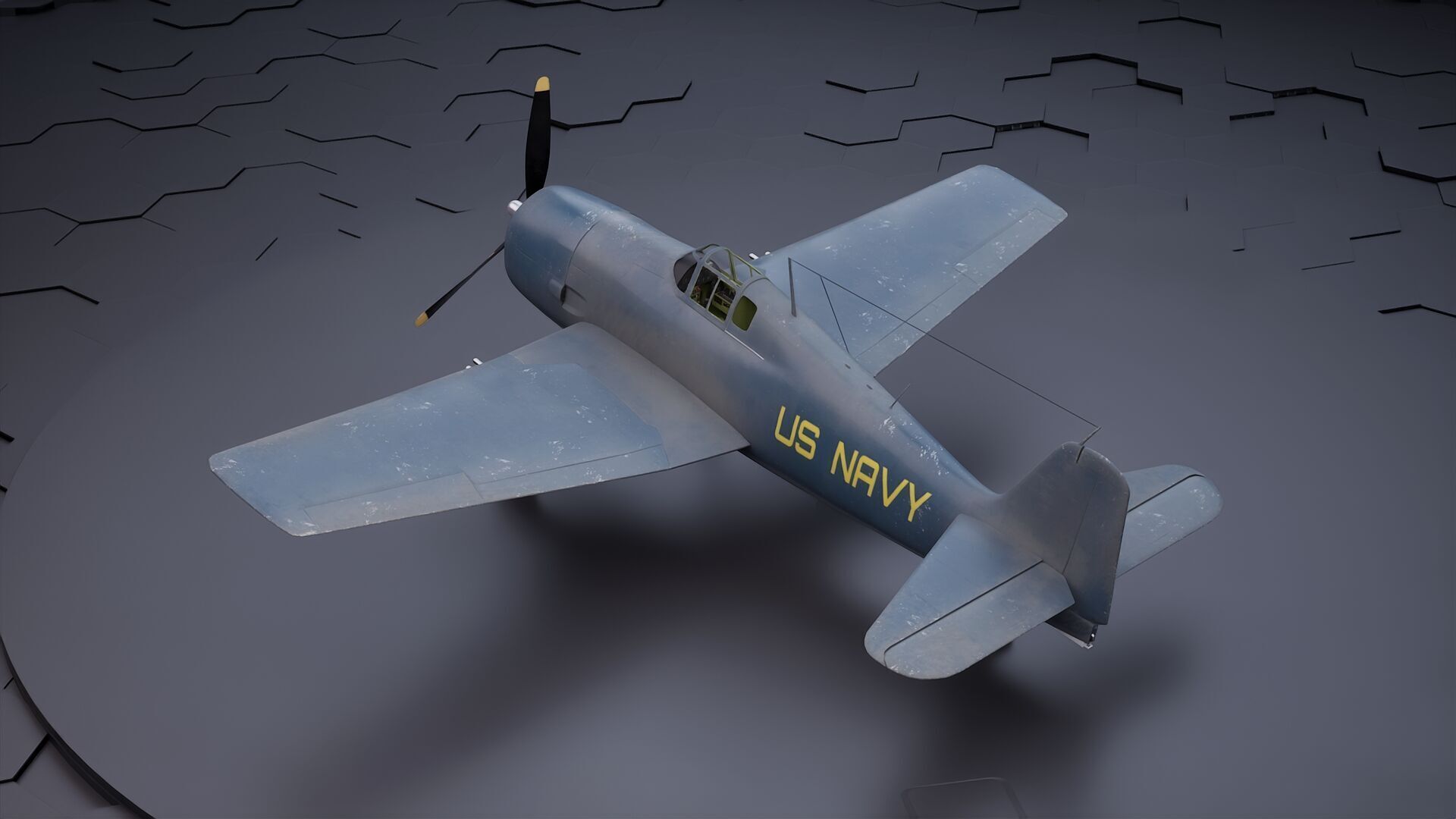 Grumman F6F Hellcat - Highpoly I Multiple Livery 3D model_21