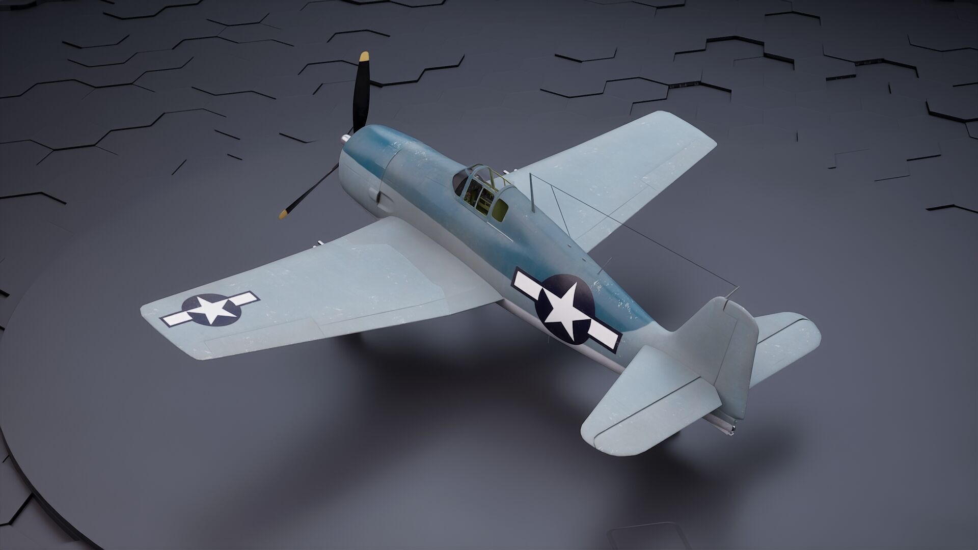 Grumman F6F Hellcat - Highpoly I Multiple Livery 3D model_27