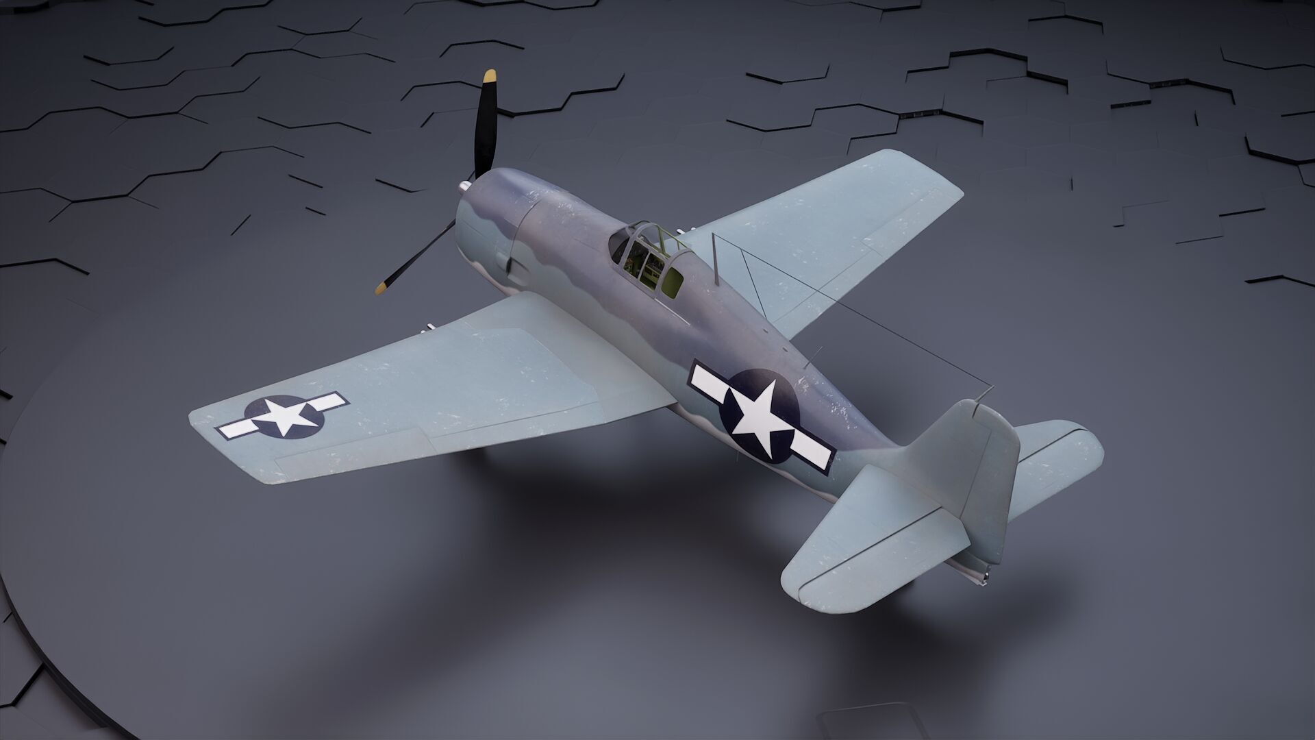 Grumman F6F Hellcat - Highpoly I Multiple Livery 3D model_26