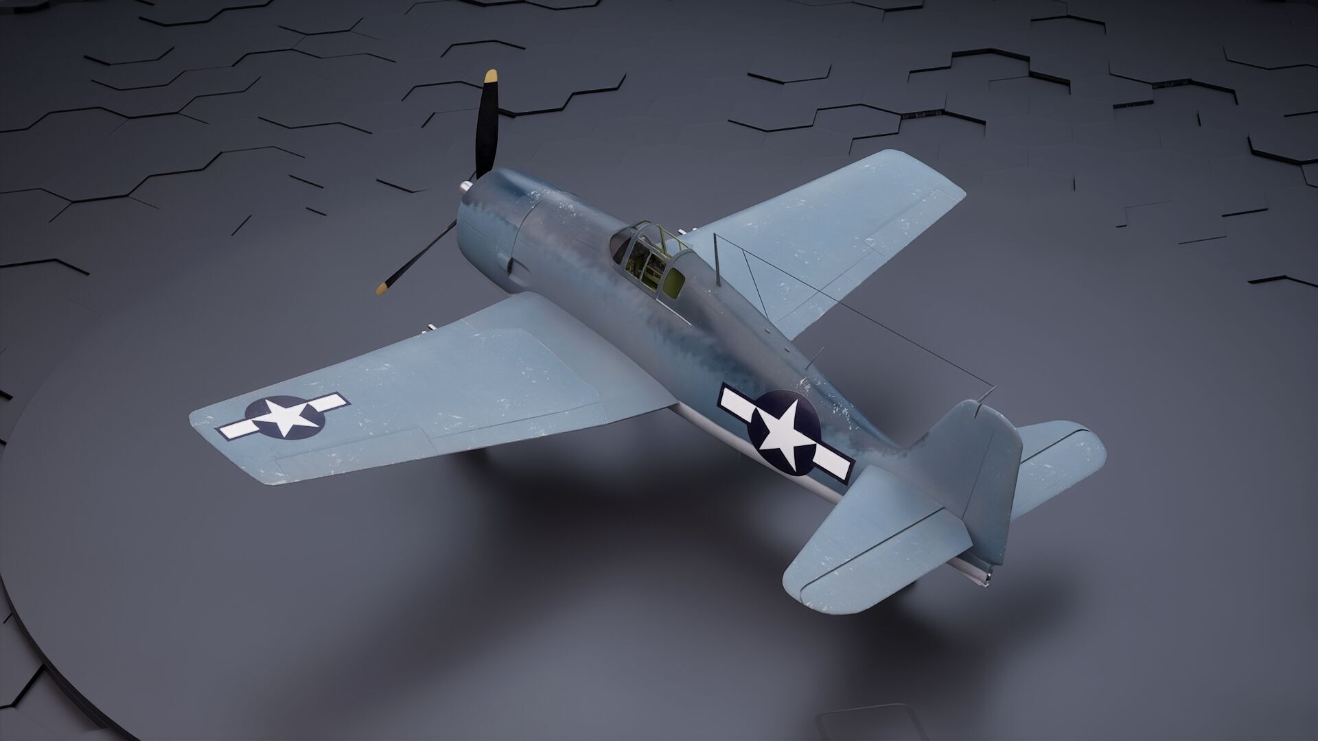 Grumman F6F Hellcat - Highpoly I Multiple Livery 3D model_30
