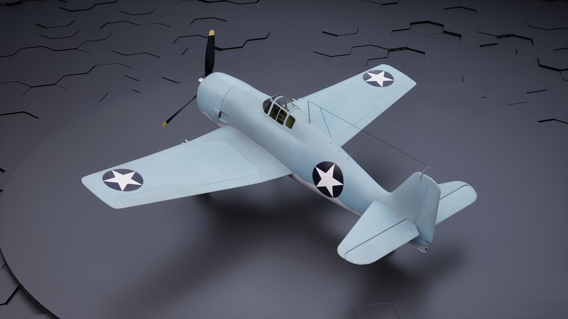 Grumman F6F Hellcat - Highpoly I Multiple Livery 3D model_28