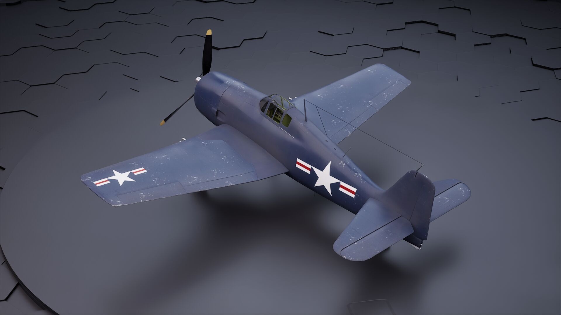 Grumman F6F Hellcat - Highpoly I Multiple Livery 3D model_22