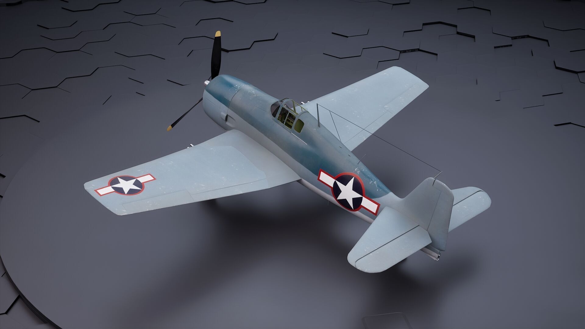Grumman F6F Hellcat - Highpoly I Multiple Livery 3D model_29