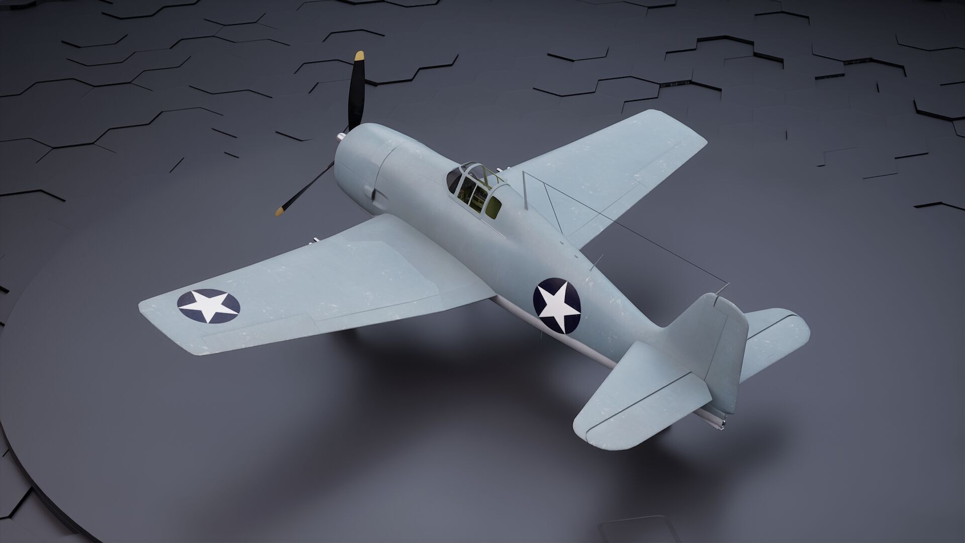 Grumman F6F Hellcat - Highpoly I Multiple Livery 3D model_35