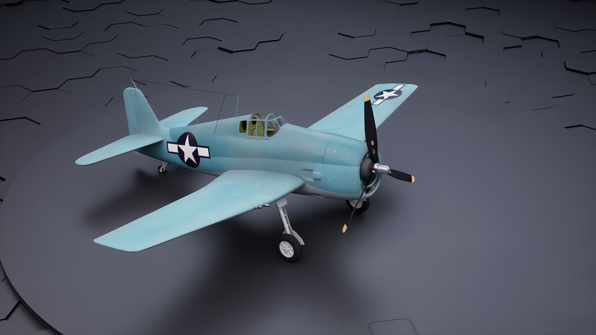 Grumman F6F Hellcat - Highpoly I Multiple Livery 3D model_3