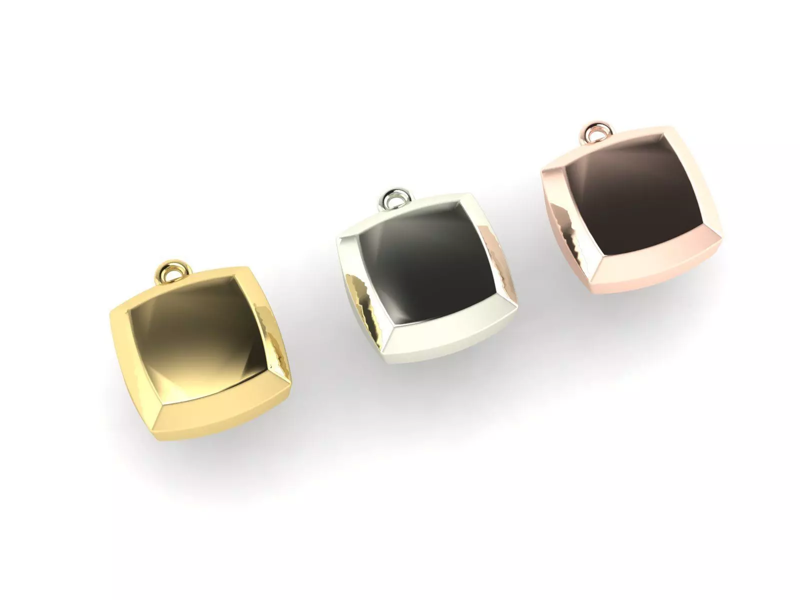 Simple square pendant or necklace Free 3D print model