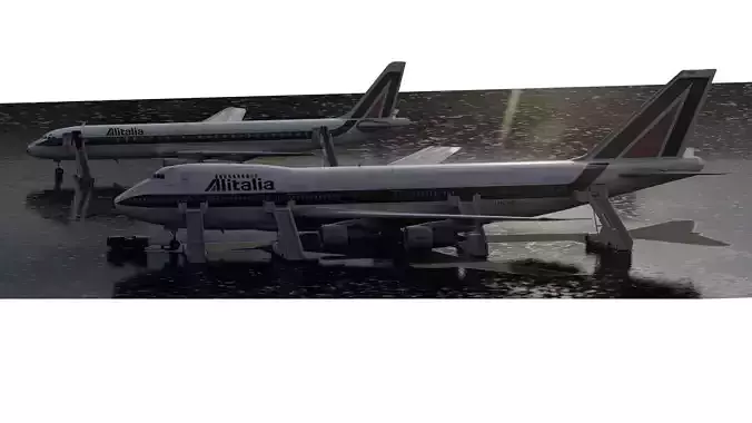 Boeing 747-200B and Douglas DC-8-62