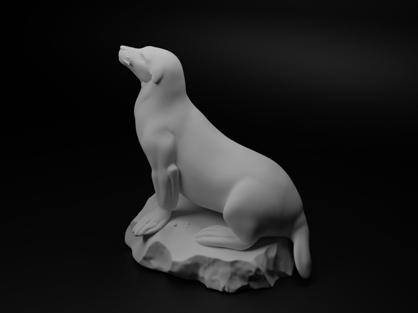 Sea lion Animal Figure 3D print model_1