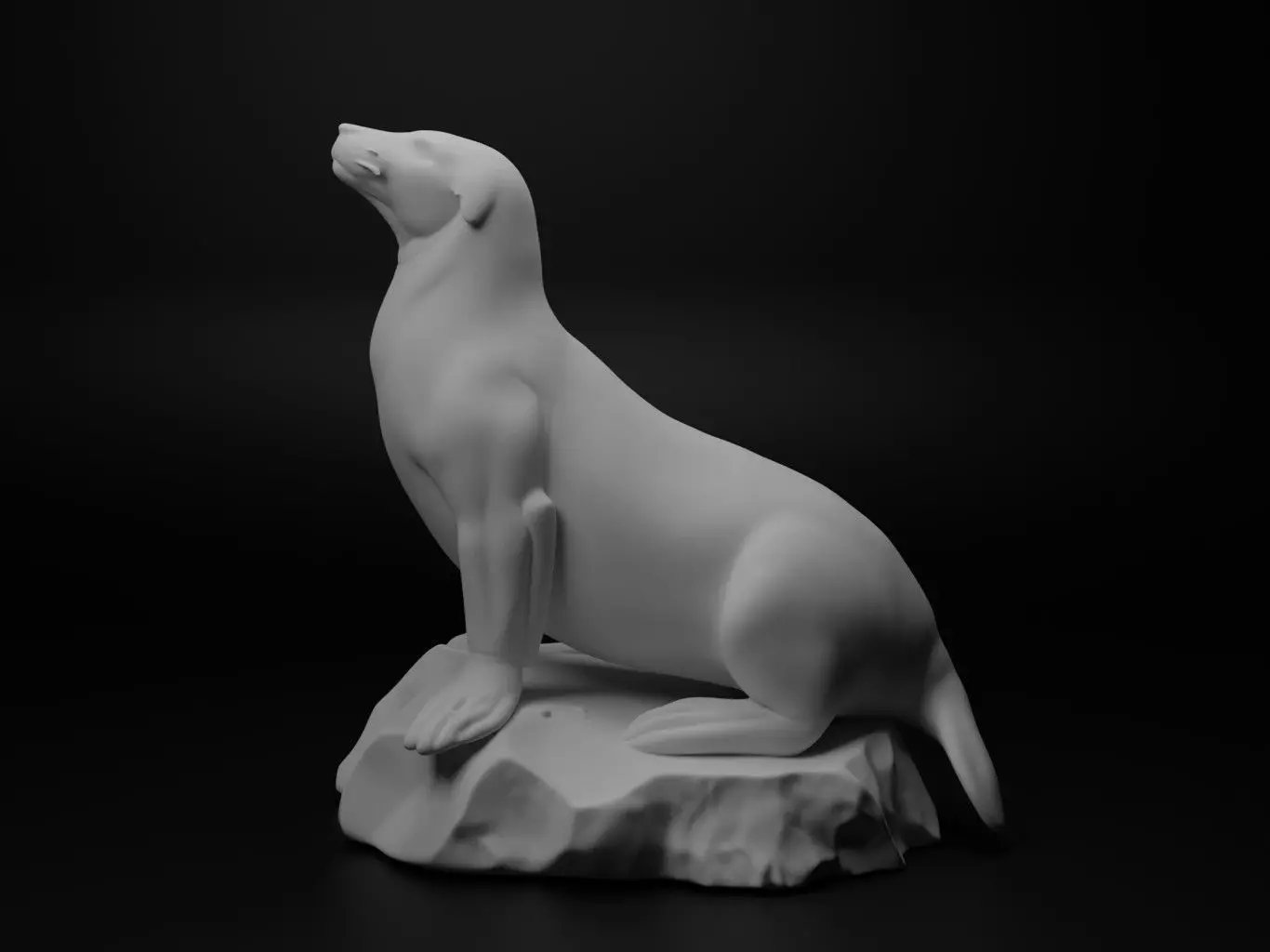Sea lion Animal Figure 3D print model_0