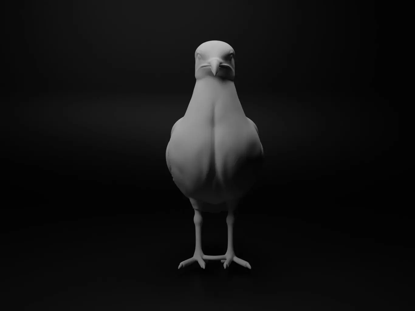 Seagull Animal Figure 3D print model_0
