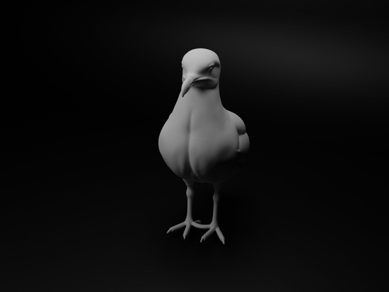 Seagull Animal Figure 3D print model_1