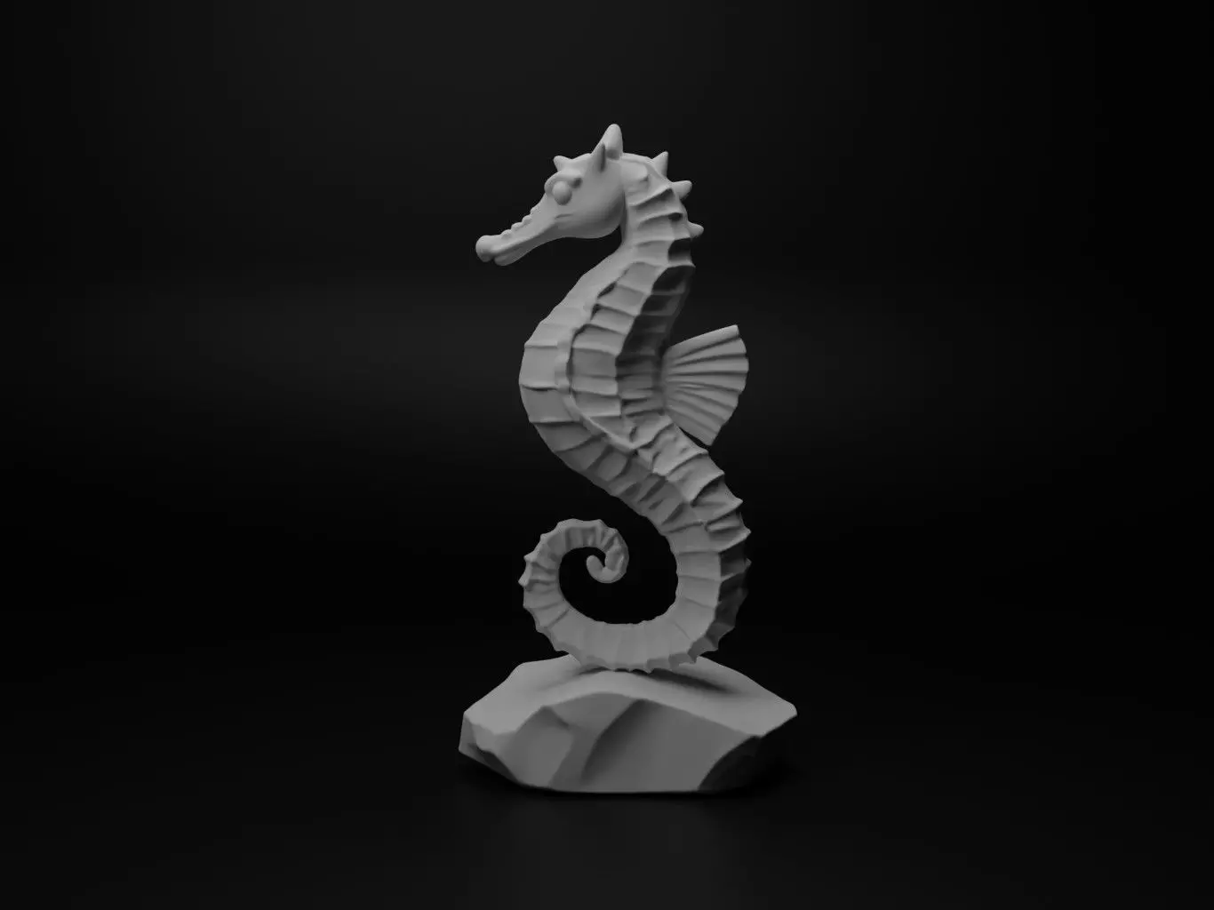 Seahorse Animal Figure 3D print model