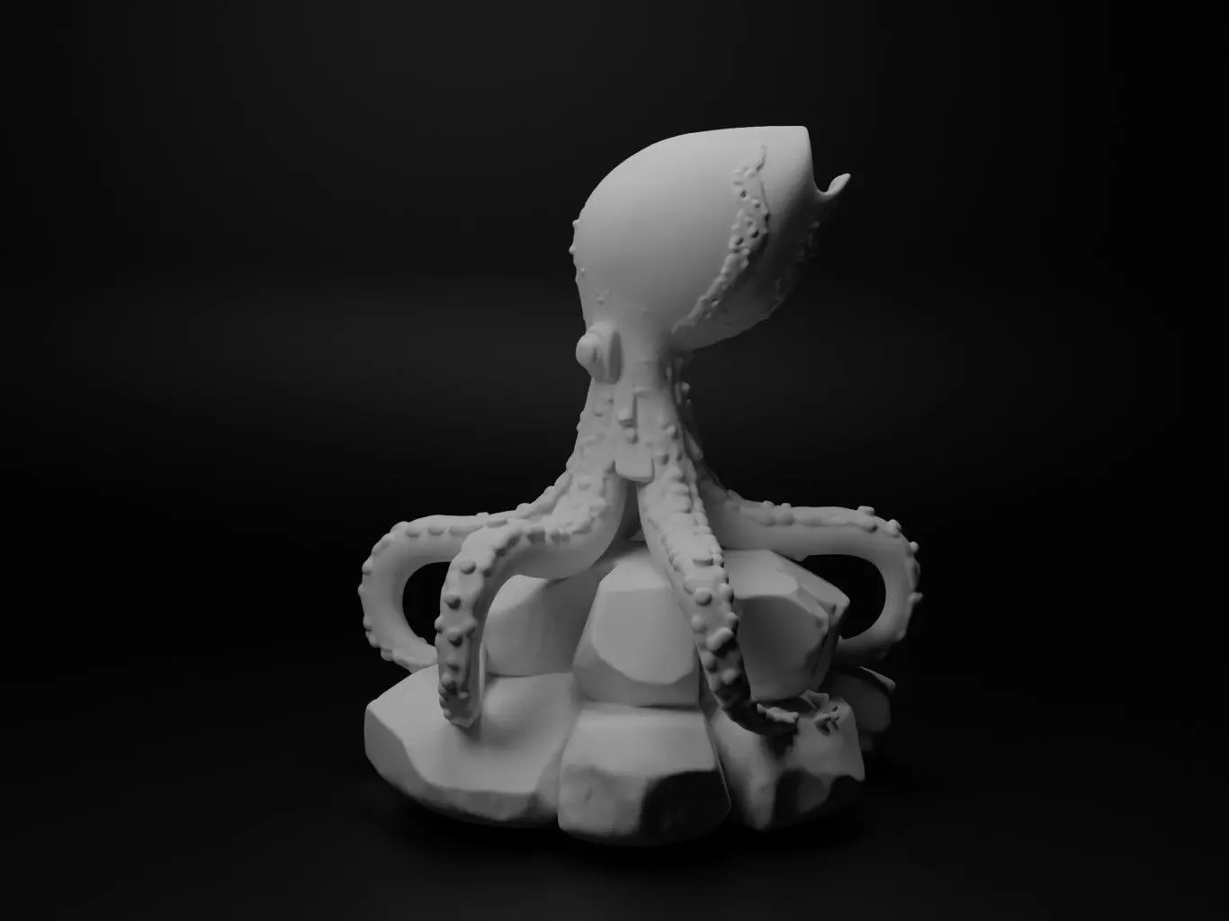 Squid Animal Figure 3D print model_0