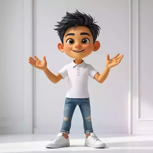 A boy going to teach to the class