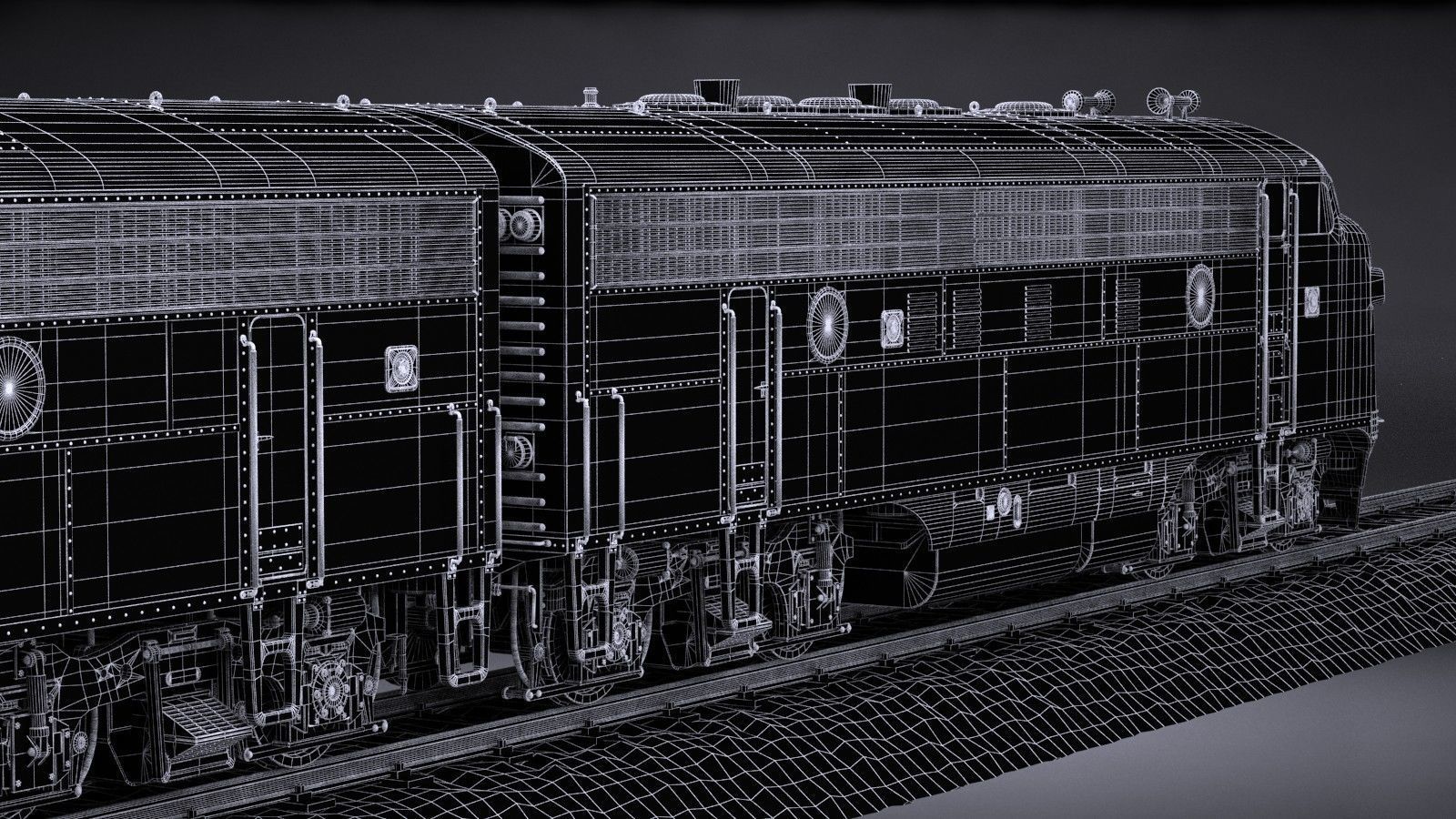 Santa Fe Super Chief Train 3D model_17