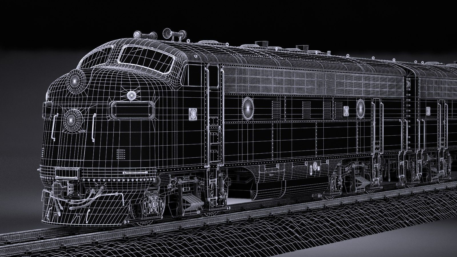 Santa Fe Super Chief Train 3D model_15
