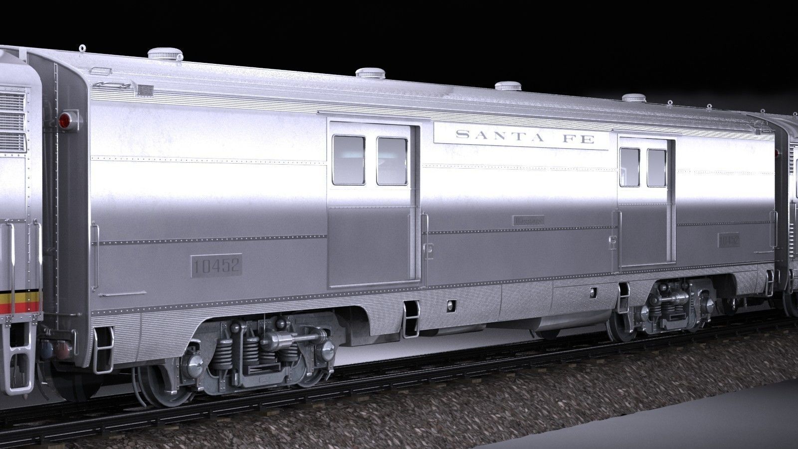 Santa Fe Super Chief Train 3D model_8