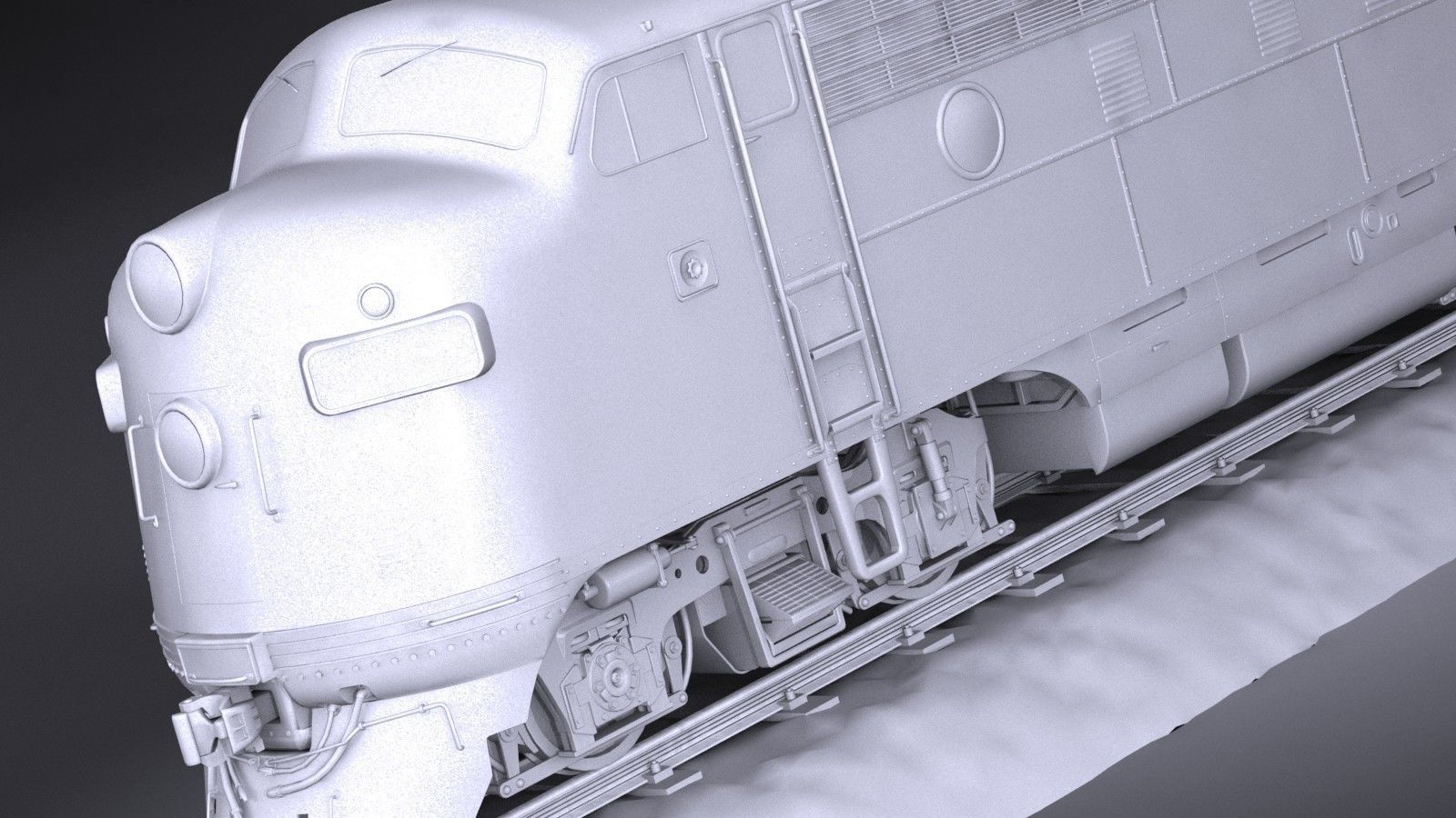 Santa Fe Super Chief Train 3D model_11