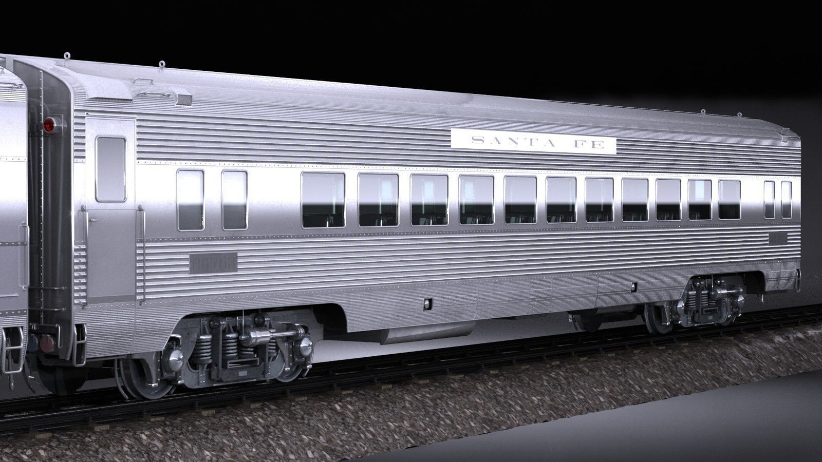 Santa Fe Super Chief Train 3D model_9